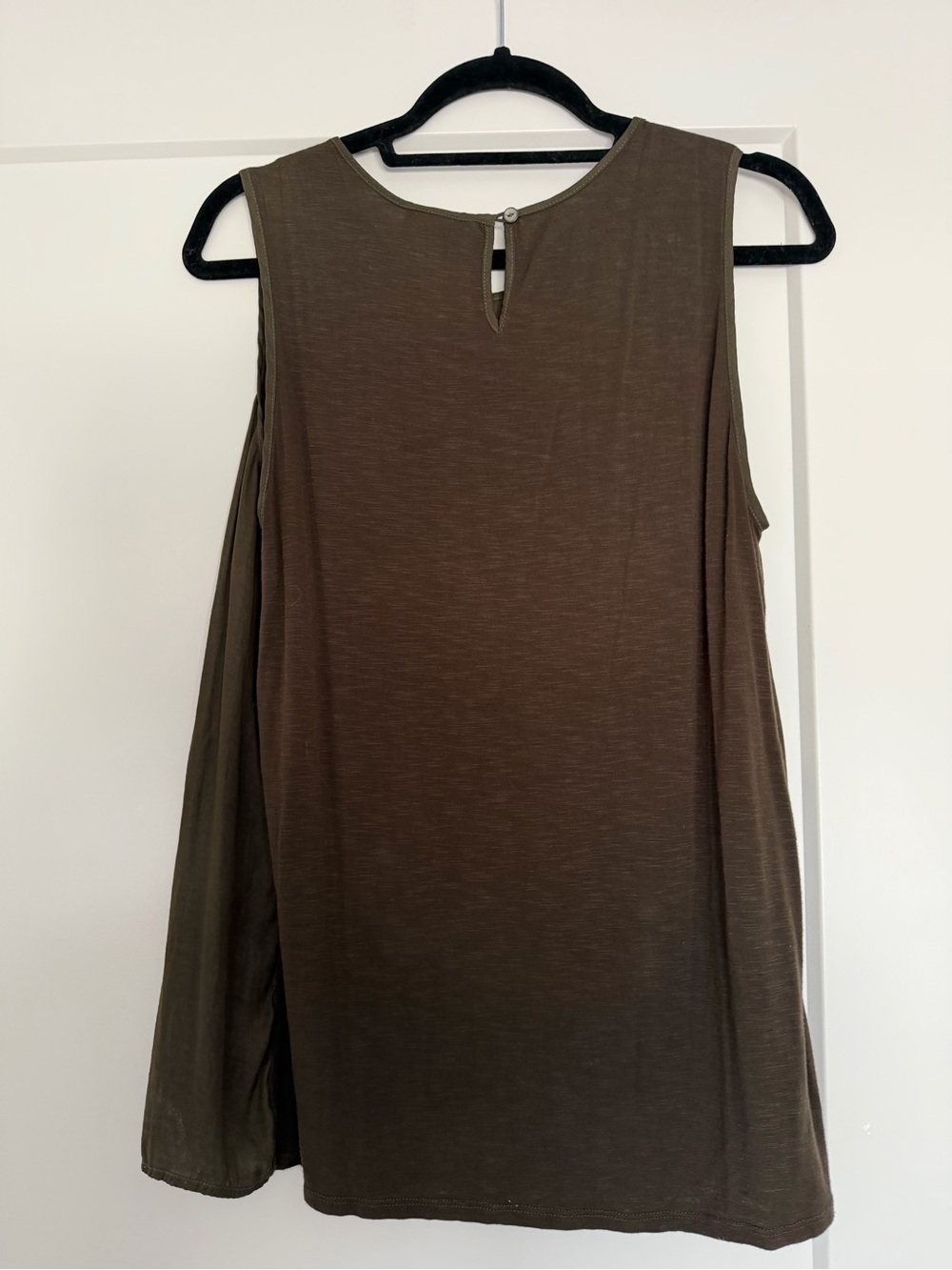 Anthropologie Dolan Left Coast Smocked Sleeveless Tunic Top Brown Boho M - Picture 6 of 7